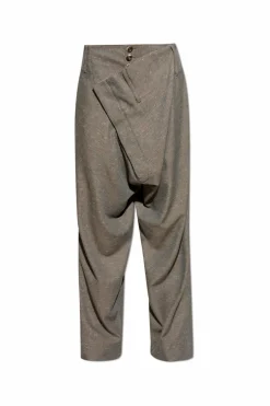 Vivienne Westwood beige Trousers with asymmetric fastening
