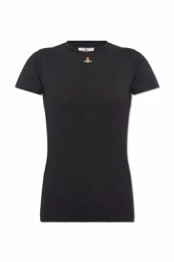 Vivienne Westwood BLACK ‘Peru’ T-shirt with logo