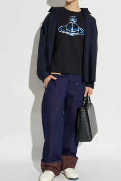 Vivienne Westwood BLACK T-shirt with logo
