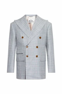 Vivienne Westwood BLUE Blazer with plaid pattern