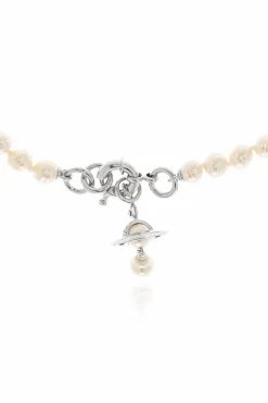 Vivienne Westwood cream Brass necklace