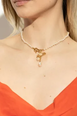 Vivienne Westwood cream Short pearl necklace