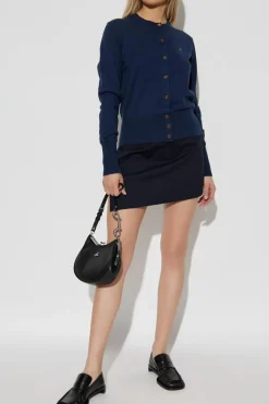 Vivienne Westwood NAVY BLUE Cardigan finished with cashmere