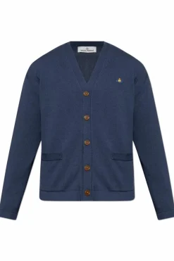 Vivienne Westwood NAVY BLUE Cardigan with logo