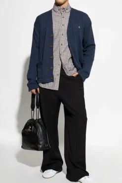 Vivienne Westwood NAVY BLUE Cardigan with logo