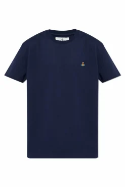 Vivienne Westwood NAVY BLUE T-shirt with logo