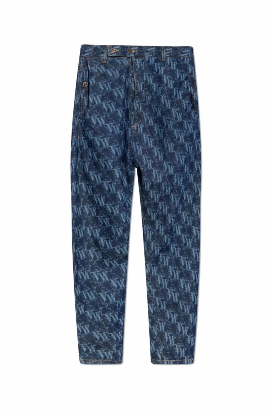 Vivienne Westwood NAVY BLUE Baggy jeans with logo