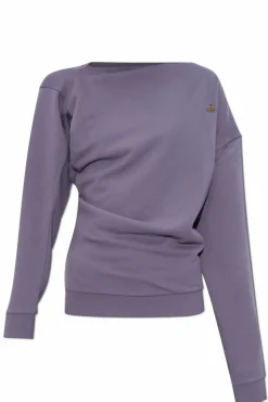 Vivienne Westwood PURPLE Asymmetric sweatshirt with logo