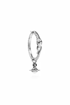 Vivienne Westwood SILVER Single earring with snake motif