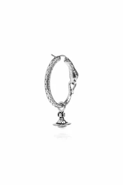 Vivienne Westwood SILVER Single earring with snake motif