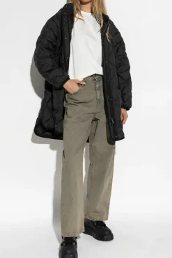 Woolrich BLACK Down jacket with detachable hood