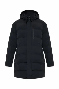 Woolrich BLACK Down jacket with detachable hood