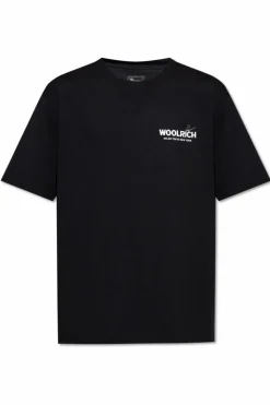 Woolrich BLACK T-shirt with logo