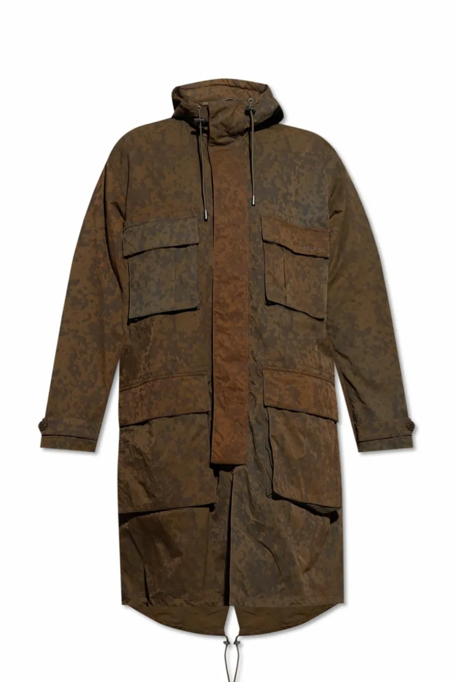 Woolrich GREEN Parka with 'moro' motif