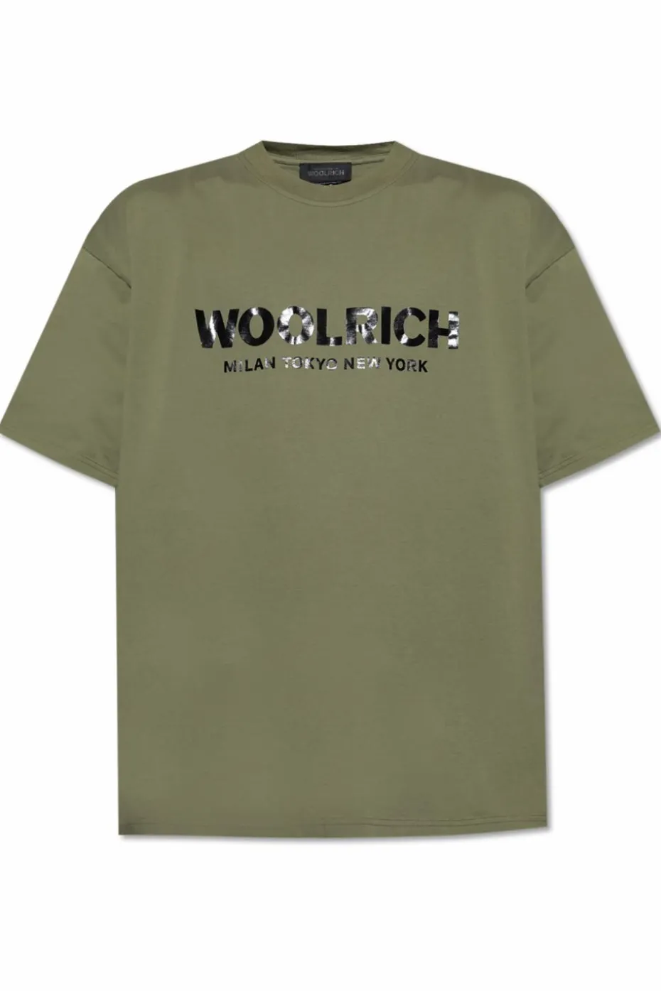 Woolrich GREEN T-shirt with logo