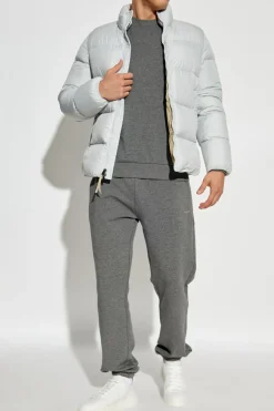 Woolrich GREY Down jacket with stand-up collar