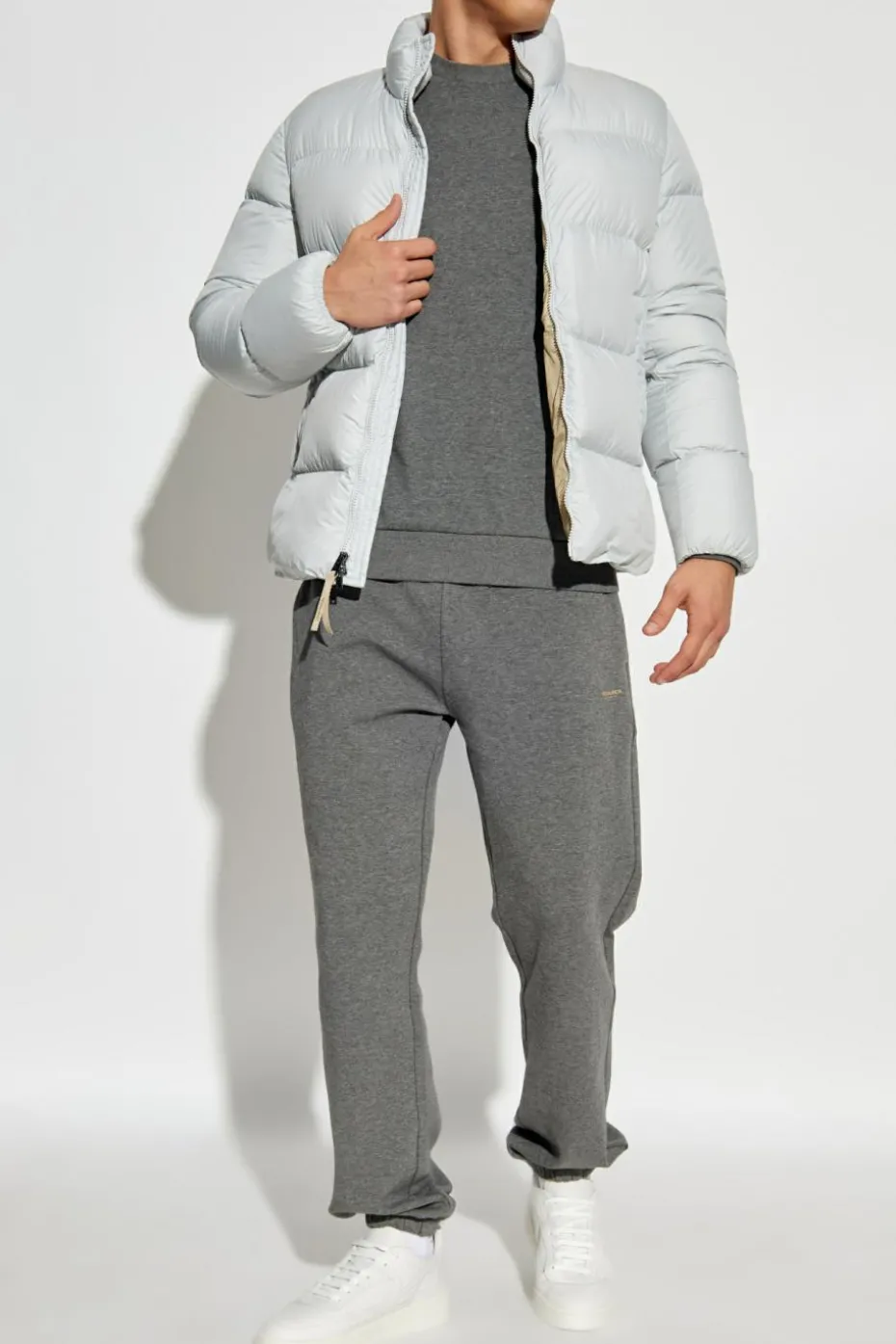 Woolrich GREY Sweatpants with printed logo