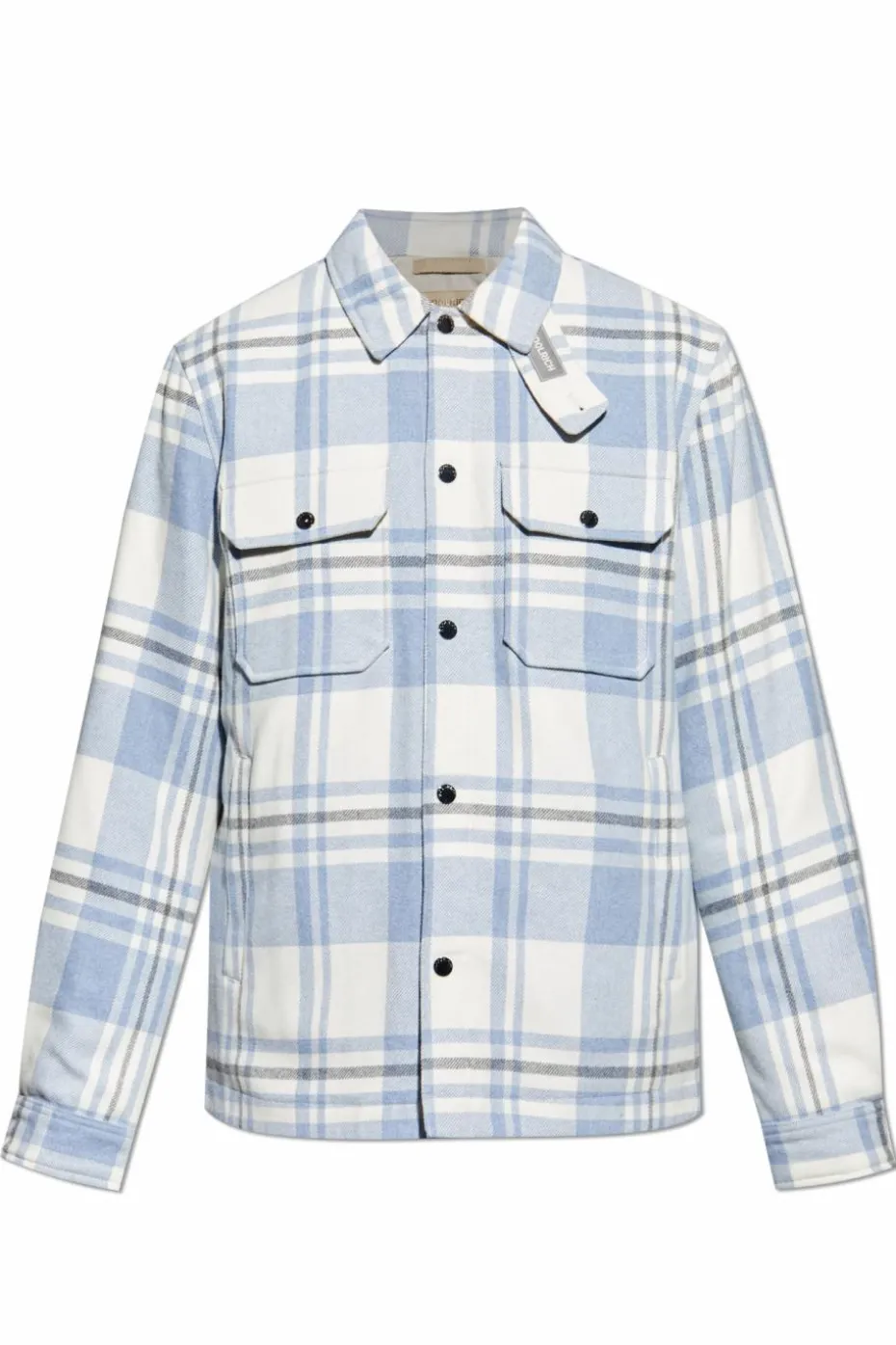 Woolrich light blue Checked pattern shirt