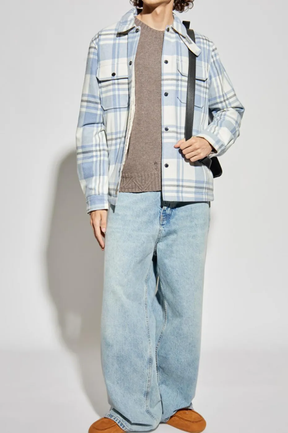 Woolrich light blue Checked pattern shirt