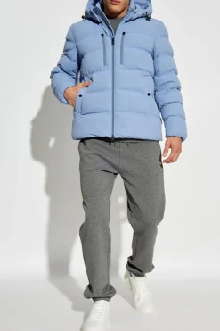 Woolrich light blue Down jacket with detachable hood