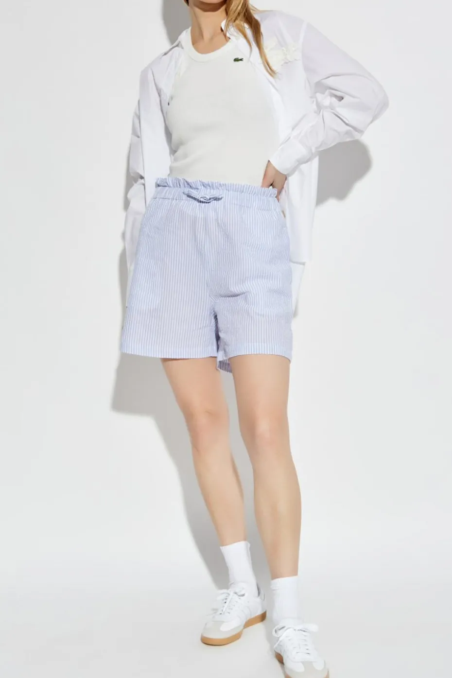 Woolrich light blue Striped pattern shorts