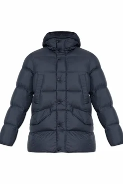 Woolrich NAVY BLUE Down jacket with hood