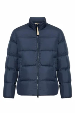 Woolrich NAVY BLUE Down jacket with stand-up collar