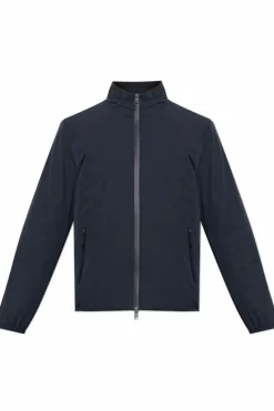 Woolrich NAVY BLUE Down jacket with stand-up collar
