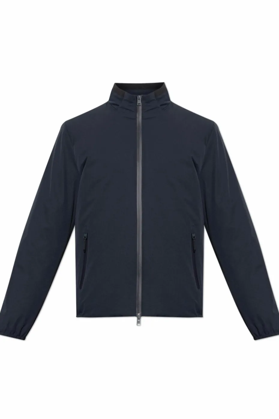 Woolrich NAVY BLUE Down jacket with stand-up collar