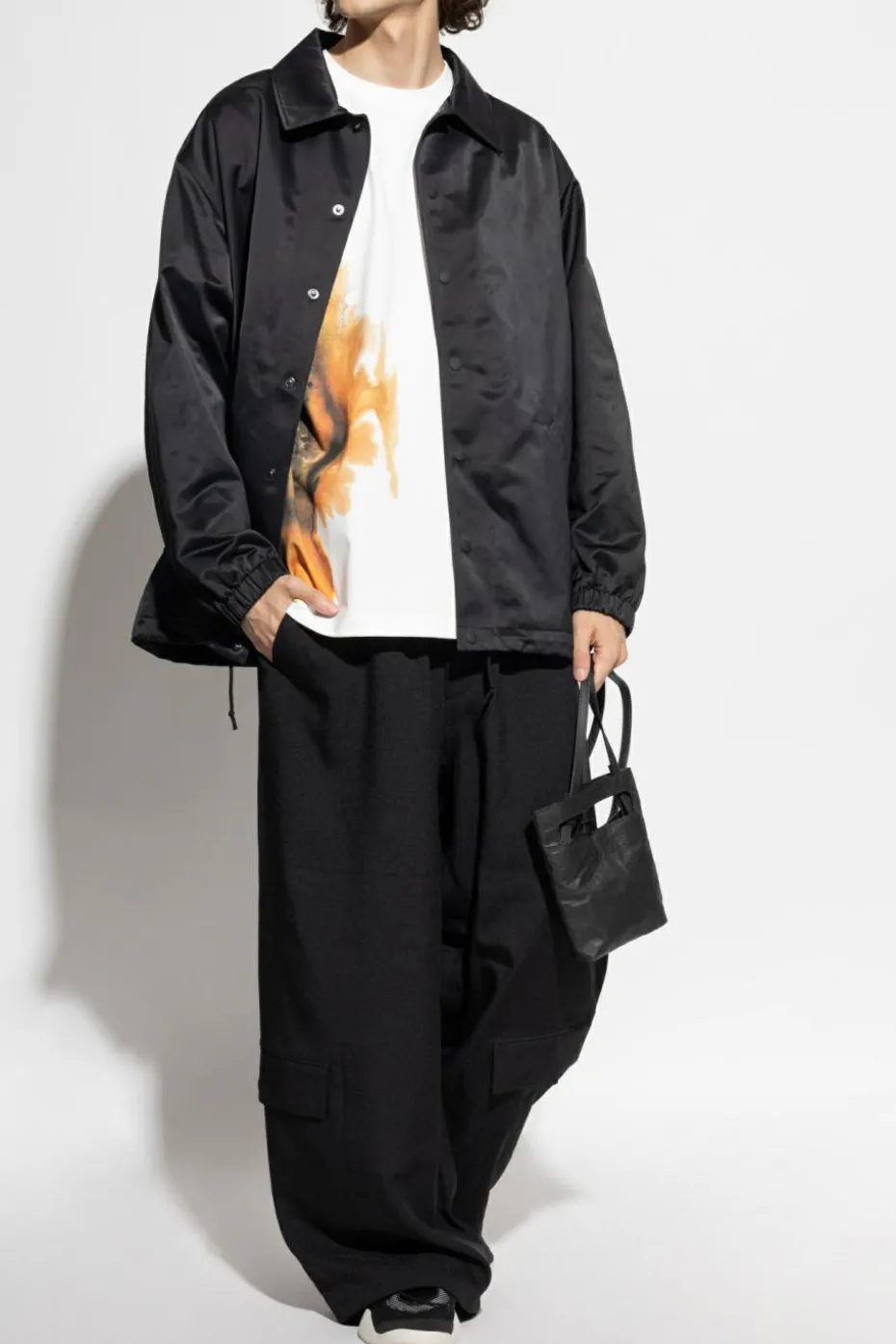 Y-3 BLACK Coat with logo