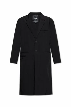 Y-3 BLACK Coat with logo