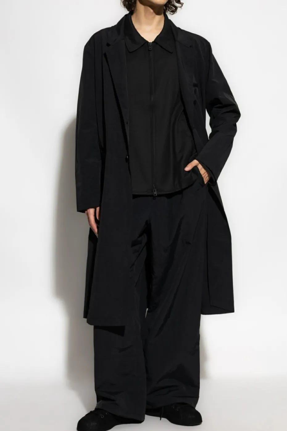 Y-3 BLACK Coat with logo