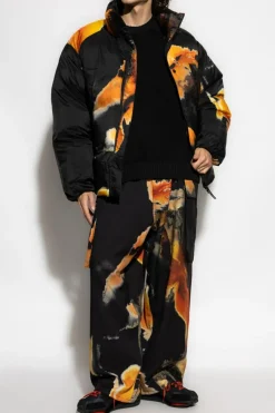 Y-3 BLACK Down jacket with pattern