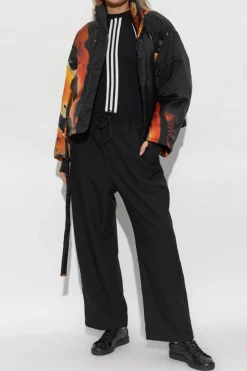 Y-3 BLACK Pants with '3S' side stripes