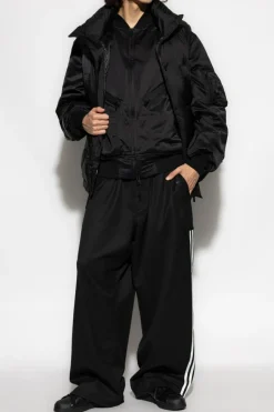 Y-3 BLACK Puffer vest with logo