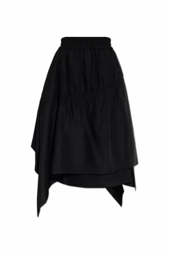 Y-3 BLACK Skirt with stitching