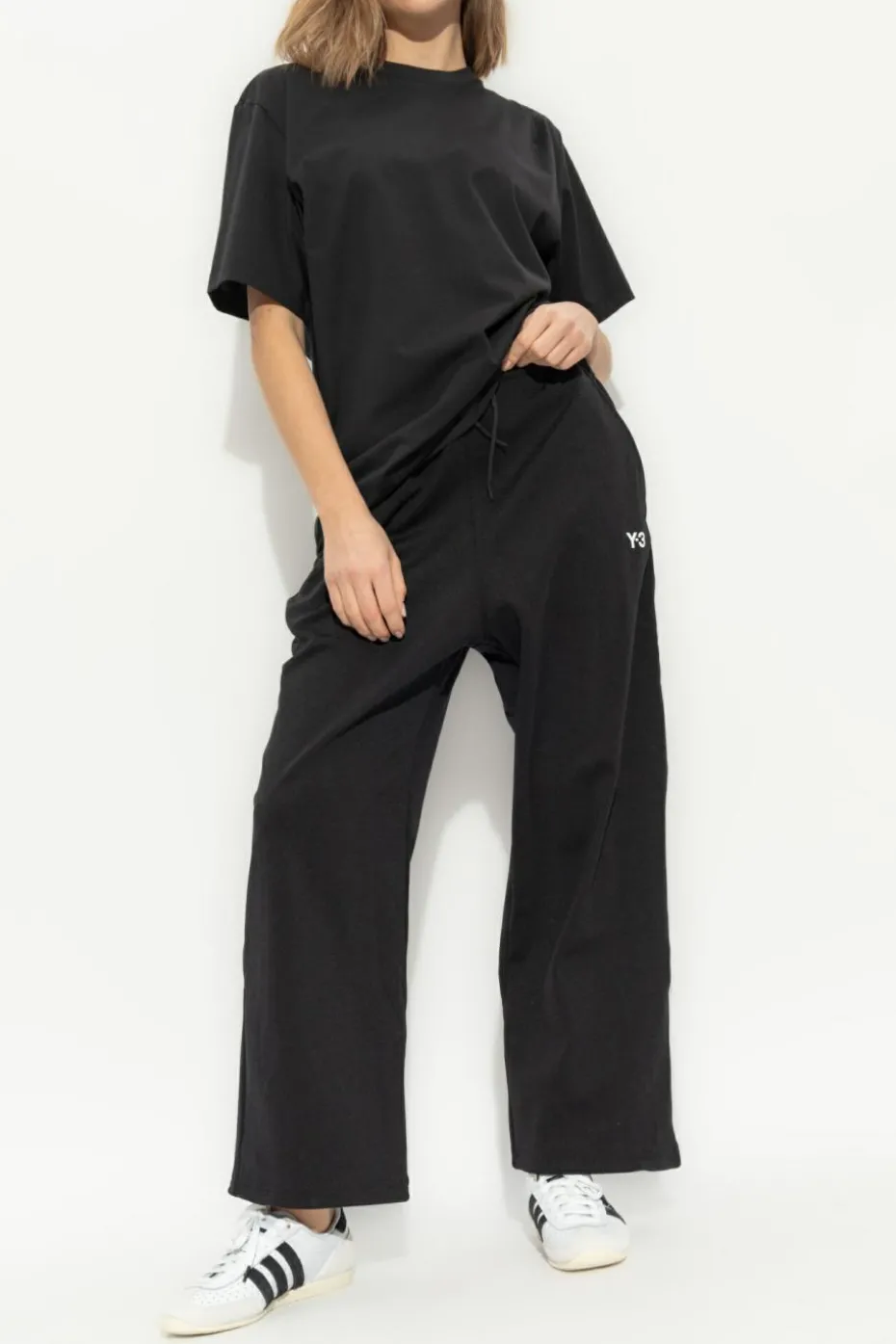 Y-3 BLACK Sweatpants with logo