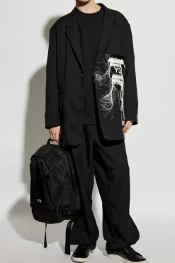 Y-3 BLACK Sweatshirt with printed logo