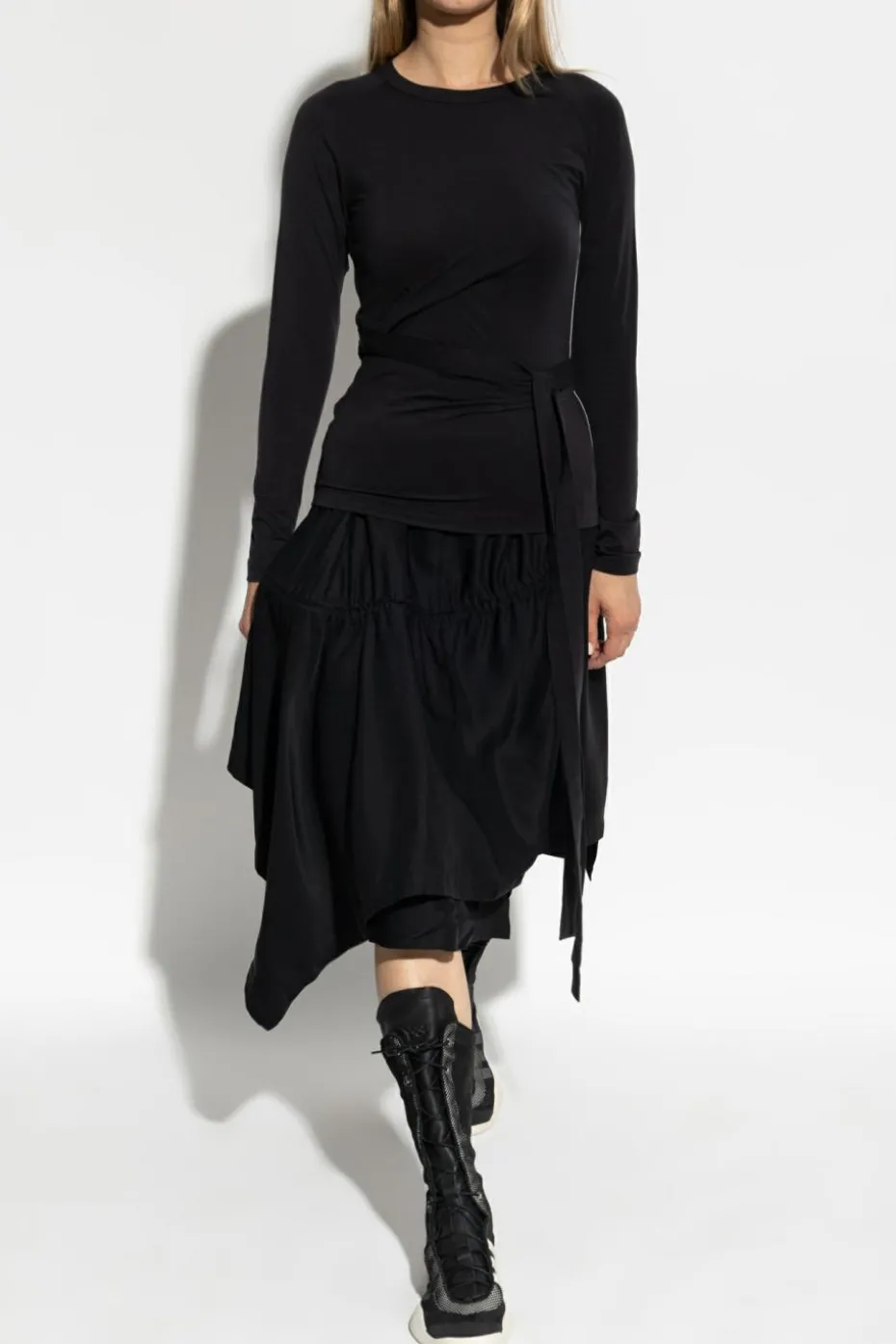 Y-3 BLACK Top with decorative finish