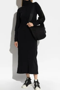 Y-3 BLACK Turtleneck dress