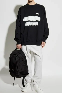 Y-3 GREY Sweatpants with printed logo