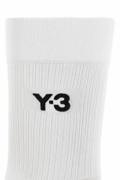 Y-3 WHITE Socks with logo