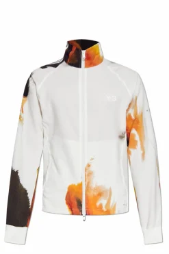 Y-3 WHITE Sweatshirt with stand-up collar