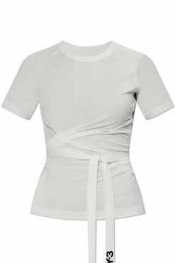 Y-3 WHITE T-shirt with drawstrings