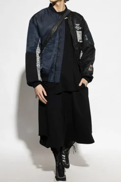 Yohji Yamamoto BLACK T-shirt with vintage effect