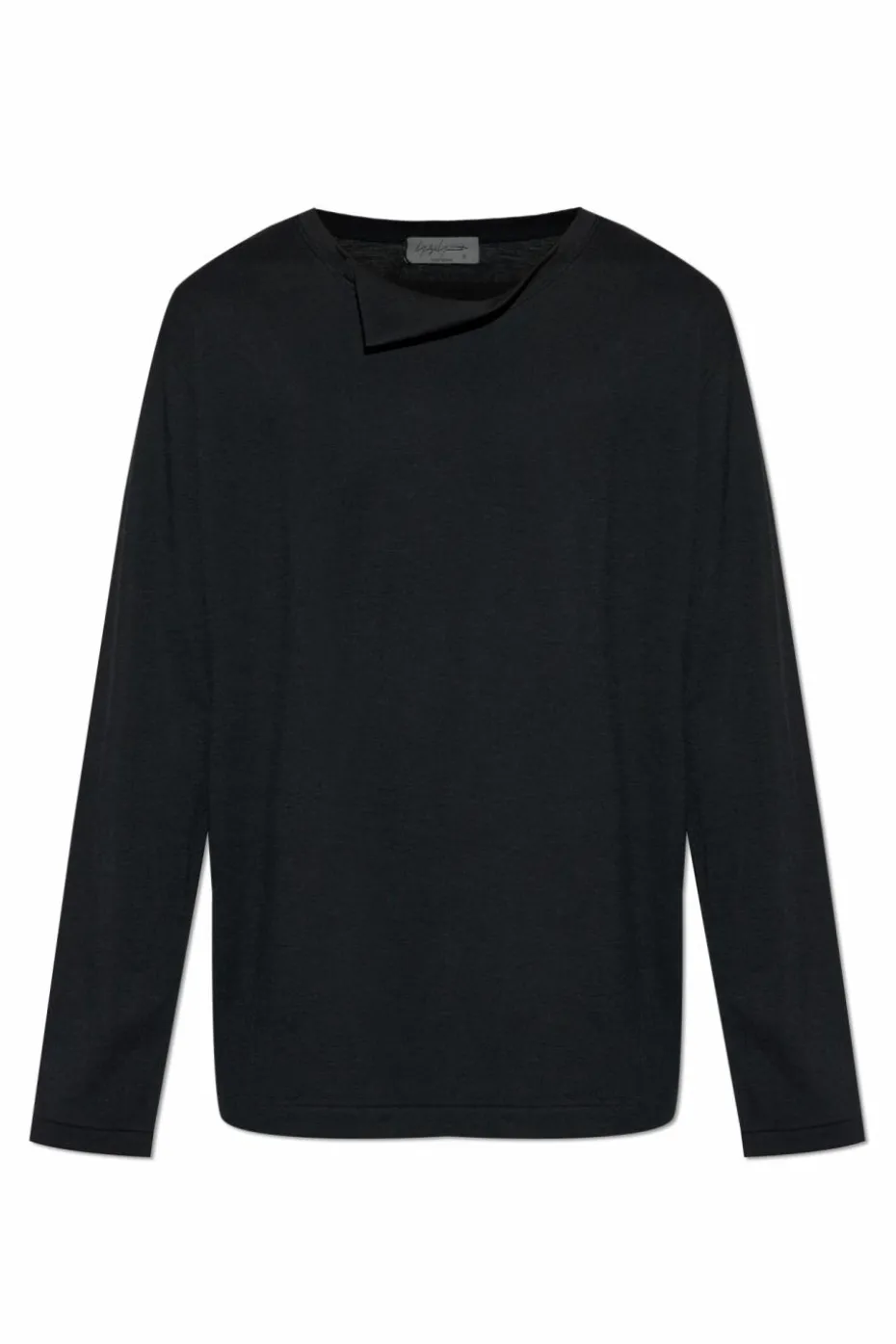 Yohji Yamamoto BLACK Wool long sleeve t-shirt