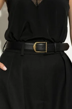 Zadig & Voltaire BLACK Leather belt `Rise`