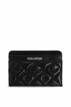 Zadig & Voltaire BLACK Quilted card holder