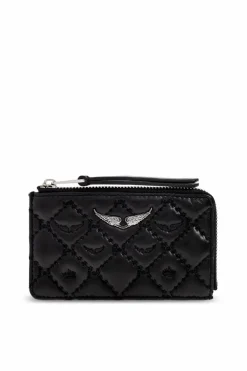 Zadig & Voltaire BLACK Quilted leather wallet