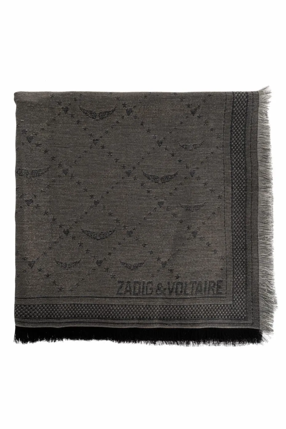 Zadig & Voltaire BLACK Scarf with lurex thread